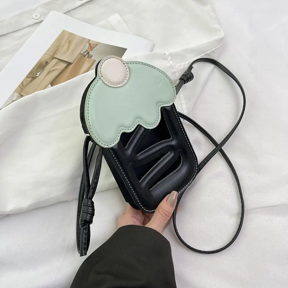 

Cherry Cake Phone Shoulder Bag Hollowing Out Single Shoulder Mobile Phone Wallet Bag Waterproof Lovely