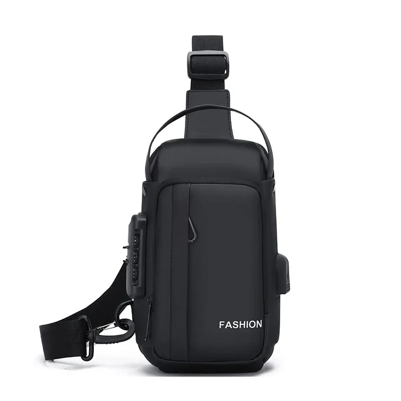 Mini Handbag Men's Sling Bag Durable Oxford Men's Crossbody Chest Funny Pack with Phone Pocket, Zip Closure for Daily Commute