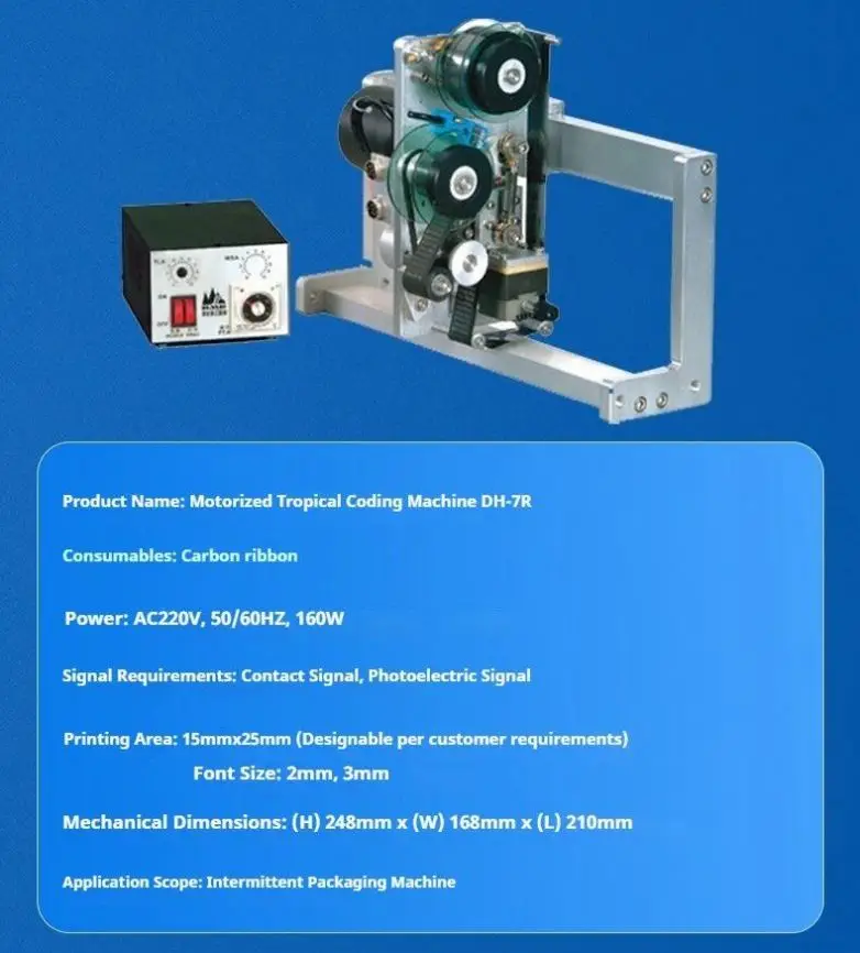 Electric Color Ribbon Coding   Hot Stamp Coder Hot Ink Foil Roll Printer for Expire Date/batch Number Printing