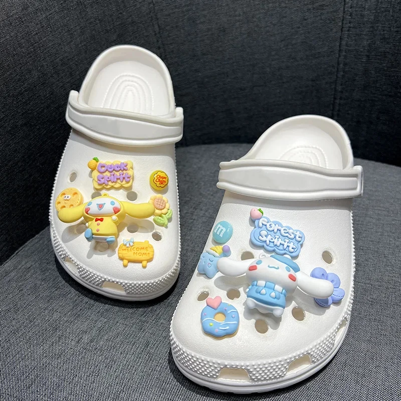 Miniso 1 Set Hello Kitty Shoes Accessories  Women Girls Sandals Garden Shoe Buckle Decorations For Kids Boy Girls Favor Gifts