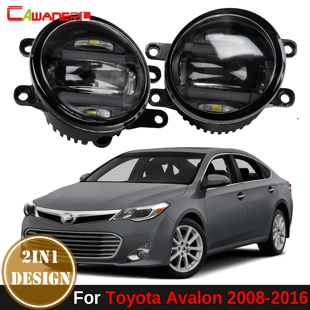 2IN1 Design 36W H11 LED Fog Light with DRL For Toyota Avalon 2008-2016 Car Canbus Fog Daytime Running Lamp 2 Pieces