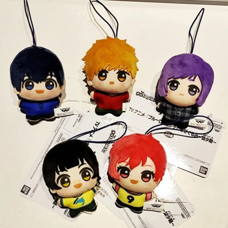 Autentyczny pluszowy brelok Bandai Blue Lock, anime, gadżety promocyjne, Isagi Yoichi, Nagi Seishiro, Mikage Reo, Rin Itoshi, Itoshi Sae