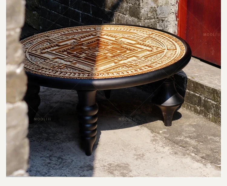 Tavolino francese retrò in legno massello tavolino da tè classico intagliato Tavolino da ricevimento B&B