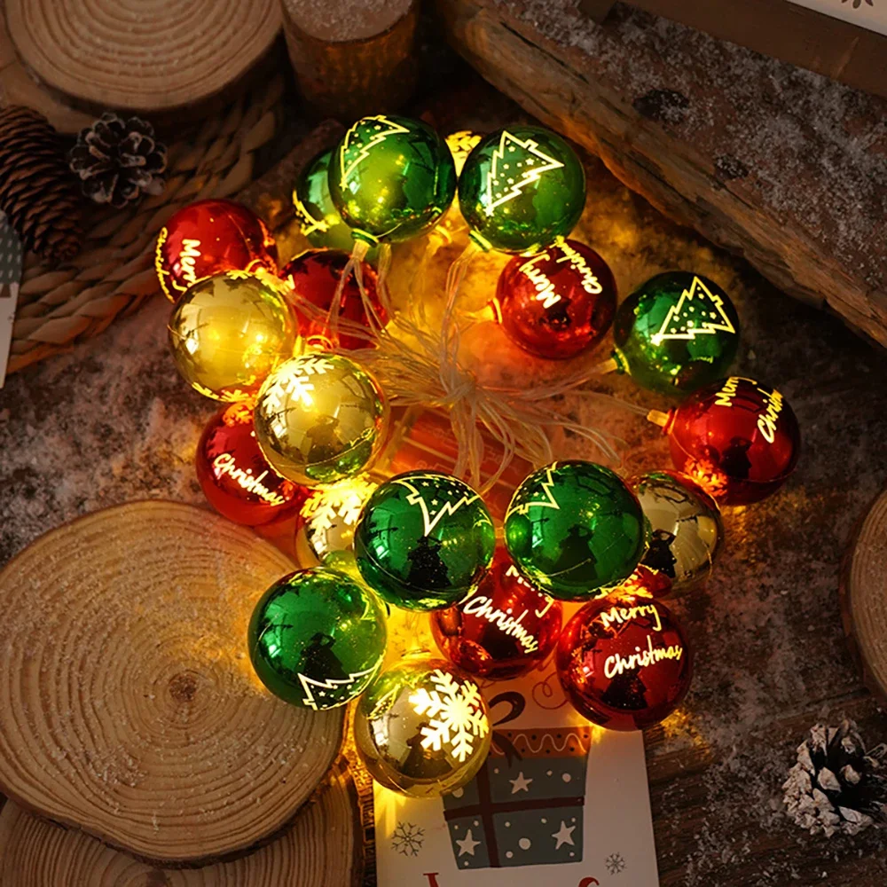 1,5 M/3 M Weihnachtsdekoration LED Lichter String Girlande Hängelampe Weihnachten Home Dekoration Weihnachtskugeln Stern Fee Licht