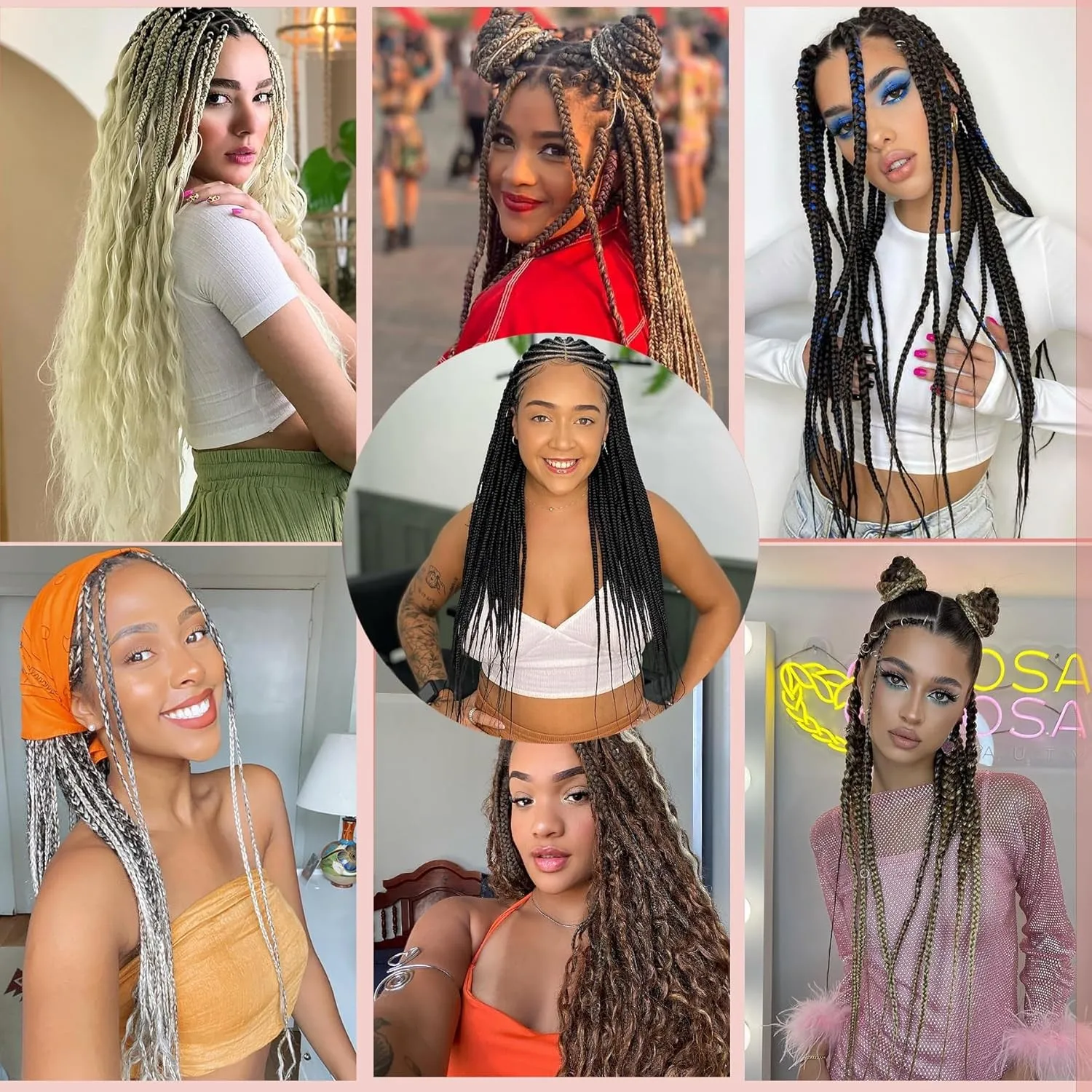 Pre-Stretched Braiding Hair Extensions 26 Inches Synthetic Braid Hair for Crochet Box Braids Natural Easy Braid Crochet Hair