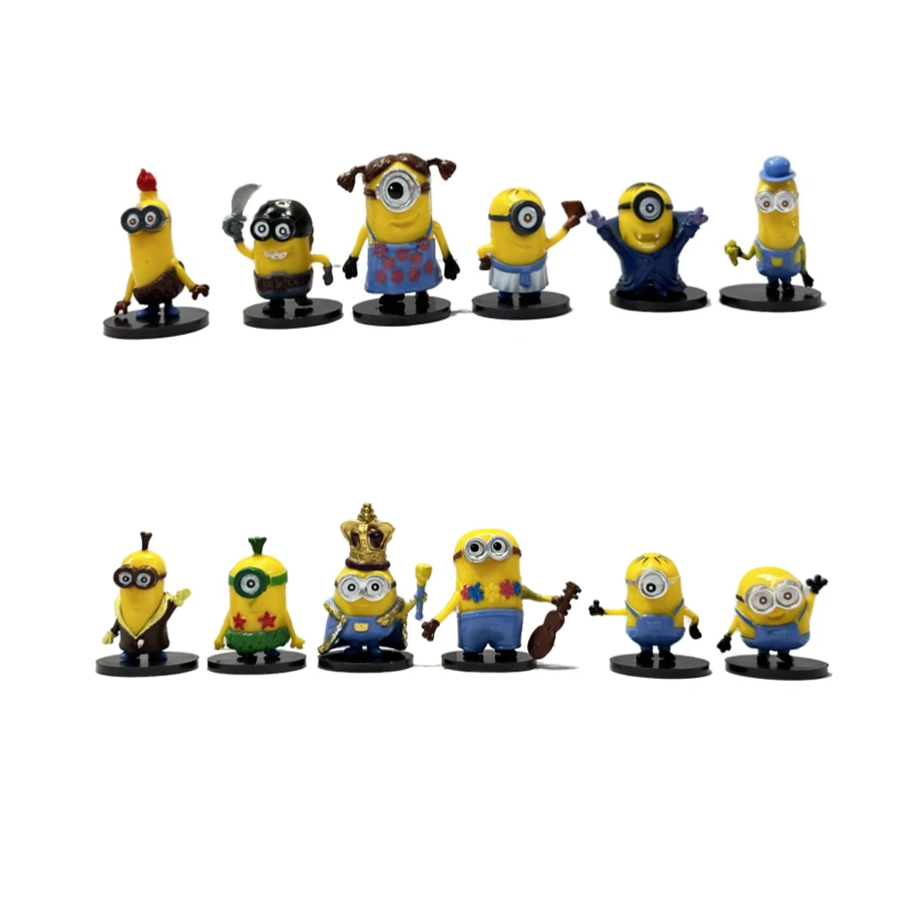 Capsule Doll Despicable 3D Eye Miniones Kevin Bob CARL Crown King  AGNES collection Action Figures Toys for Kids Xmas Gifts