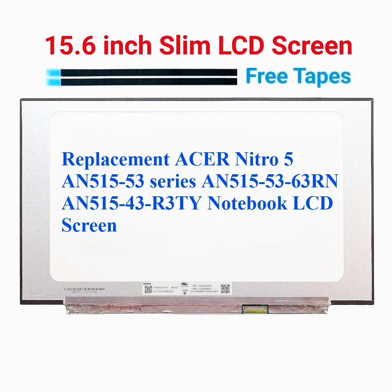 

Replacement ACER Nitro 5 AN515-53 series AN515-53-63RN AN515-43-R3TY Notebook LCD Screen