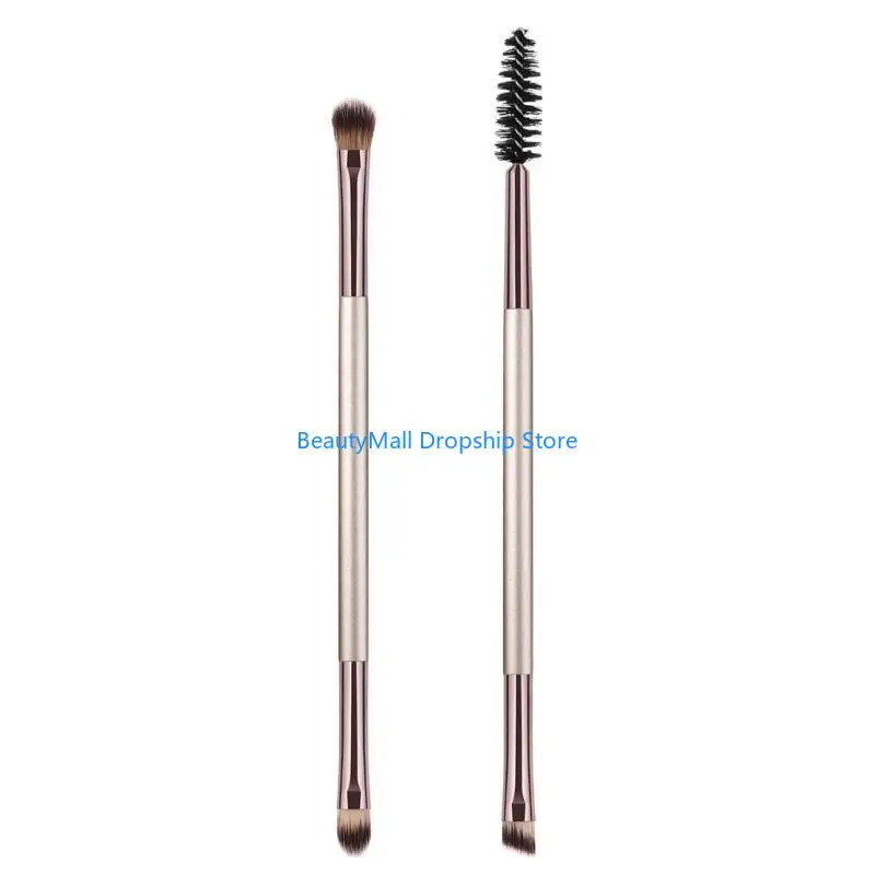 40JD Eyeshadow Brush Angled Eyebrow Brush Eyelash Comb Eyelash Brush Makeup Brush Double Head Eyebrow Brush
