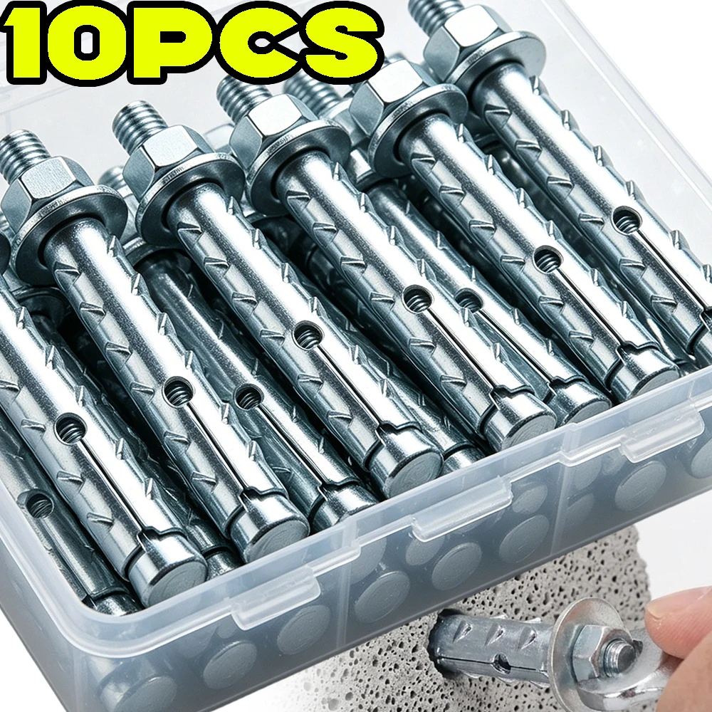 

M6 M8 Sleeve Anchors Expansion Bolts Set Heavy Duty Hollow Wall Pull-Out Resistant Tube Fix Bolt Furniture Concrete Anchor Bolts