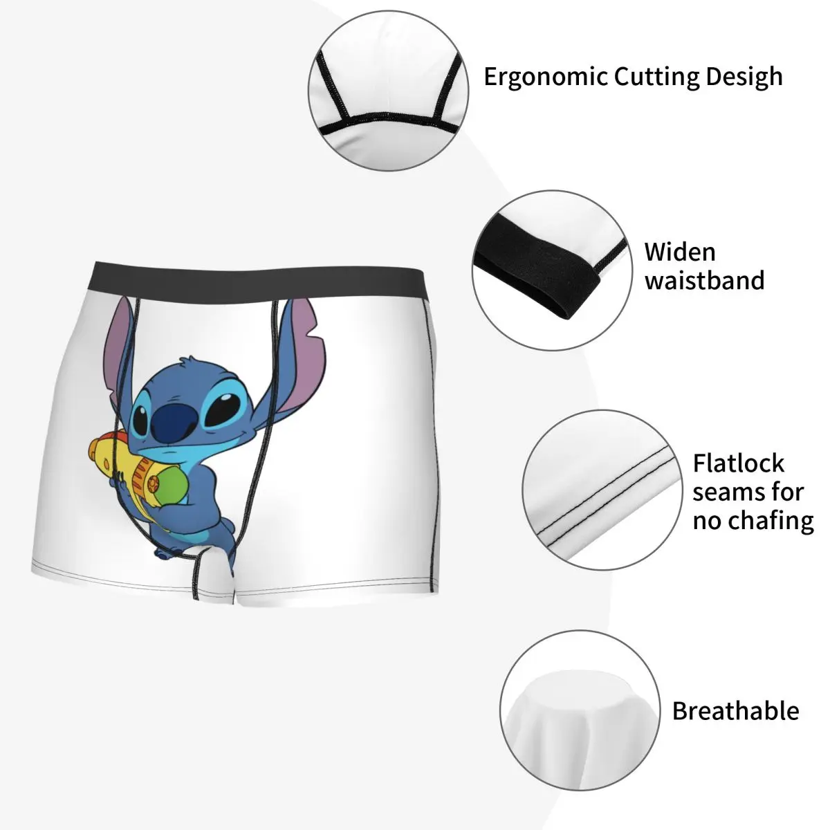 الكرتون التلفزيون الرسوم المتحركة غرزة الملابس الداخلية الرجال مثير مطبوعة مخصصة الملاكم السراويل سراويل