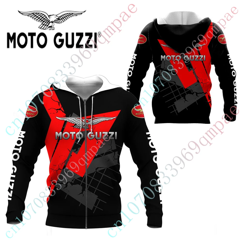 Moto Guzzi Hoodies For Men Women Harajuku Sweatshirt Casual Pullover Top Unisex Clothing Anime Oversize Zip Hoodies Custom Logo