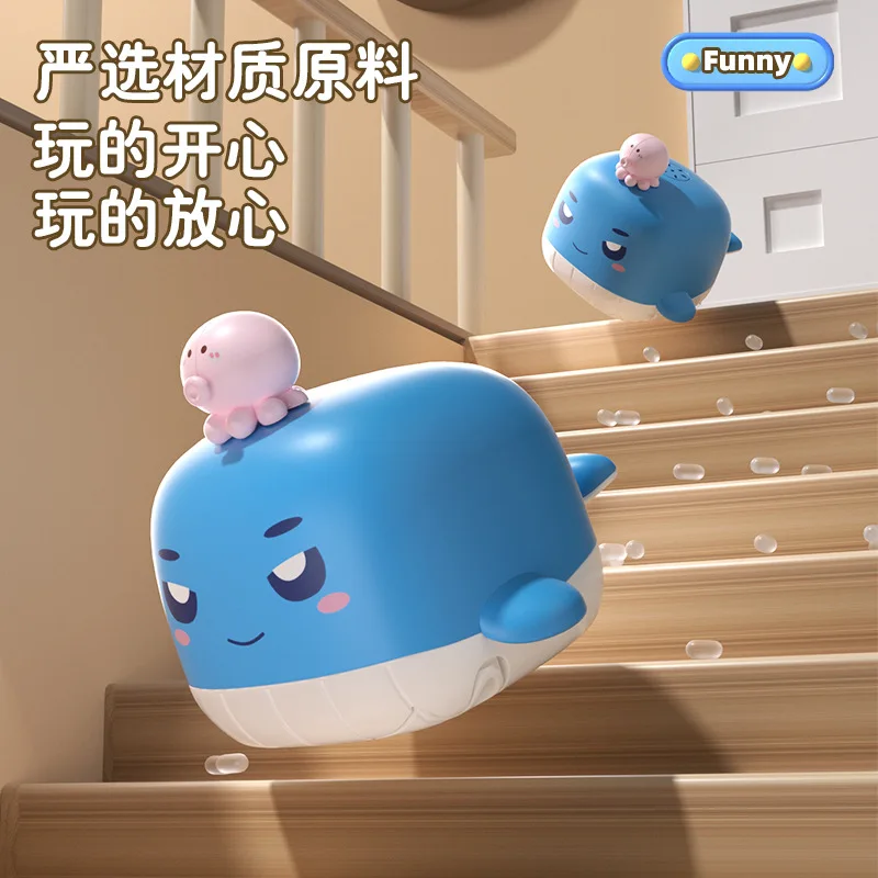 Cartoon per bambini balena d'acqua elettrica bagno per bambini bagno bagno acqua nebulizzata giocattoli educativi estate