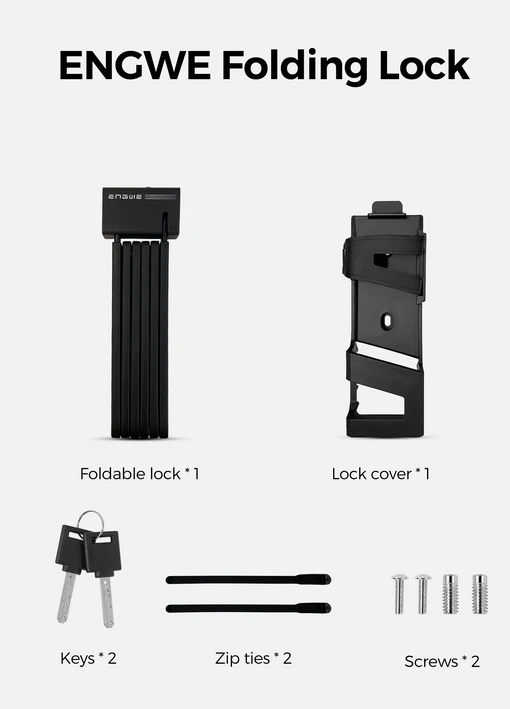 قفل الدراجة ENGWE قفل الدراجة القابل للطي لمحرك الدراجة PRO/M20/L20/EP 2 PRO /ENGINE X /E26 #2