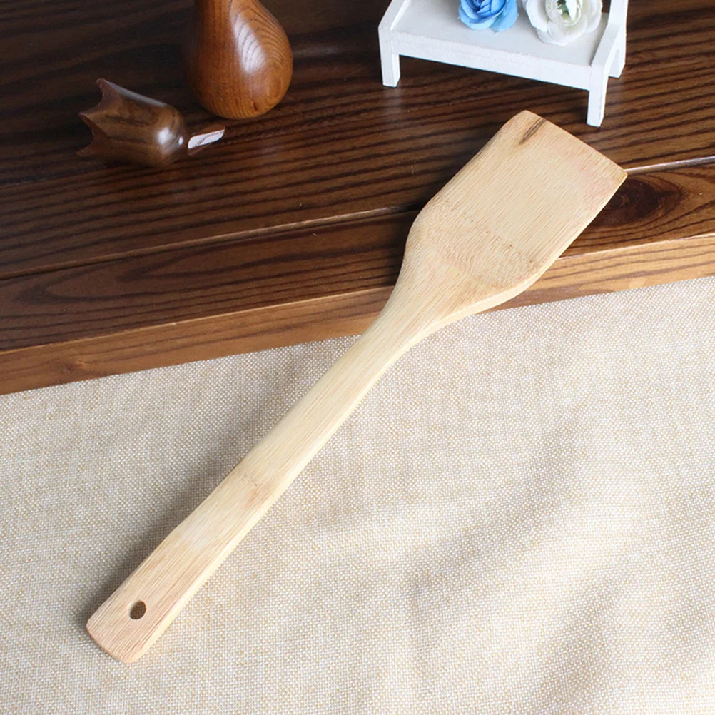 

6Pcs Bamboo Cooking Tools Set Wooden Spoons Spatulas High Hardness Non Scratch Pan Protectors Hanging Hole Kitchen Utensils