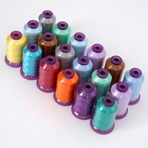 6-Pack 402 Series Embroidery Thread Set, 1500 Yards per Spool, High-Strength All-Purpose Polyester Thread for Sewing Machine