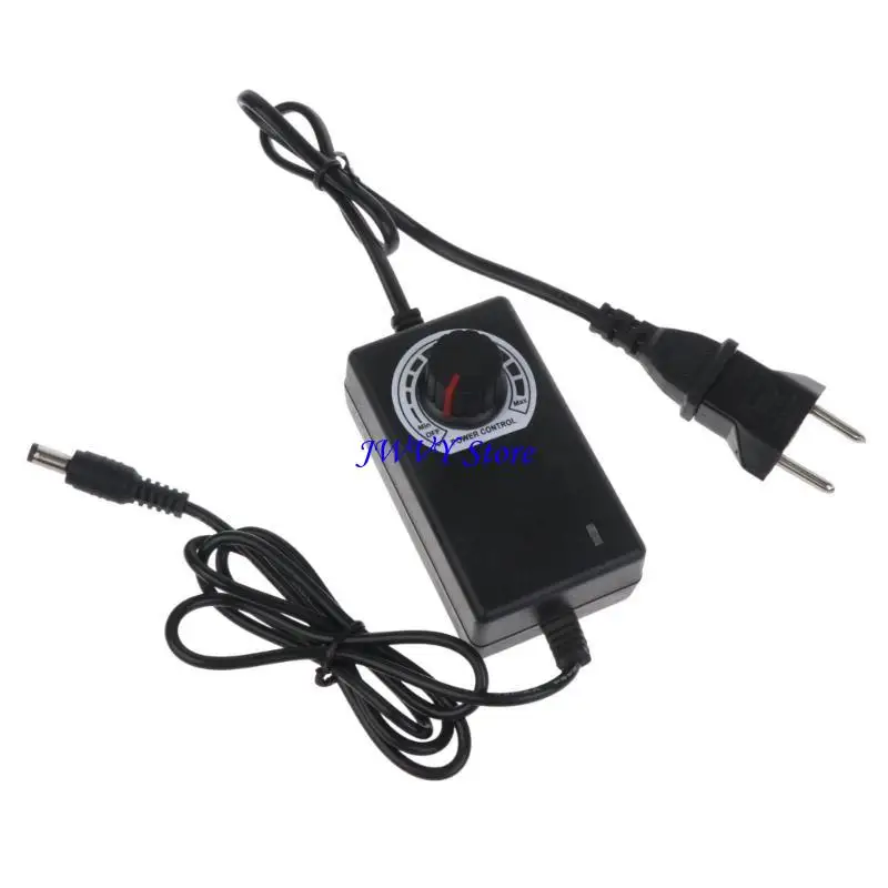 573A EU/UK Plug 5.5x2.1mm Adjustable AC 100-240V To Power Supply 4-12V 2A