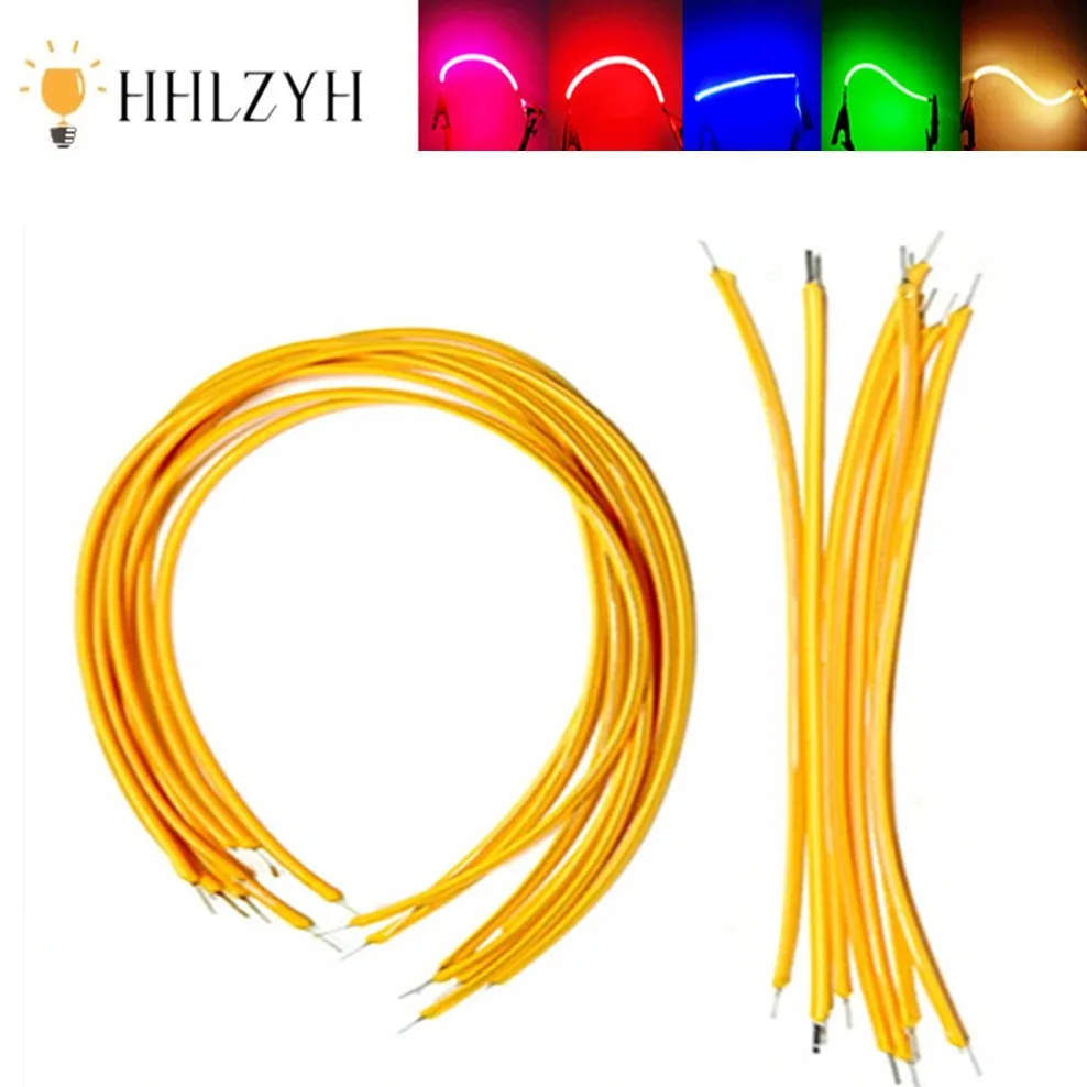 

10PCS 3V LED COB Flexible Filament 60mm 95mm 80mm130mm Retro Edison Bulb Lamp Parts LED Diode Lighting Strip Festival Decoration