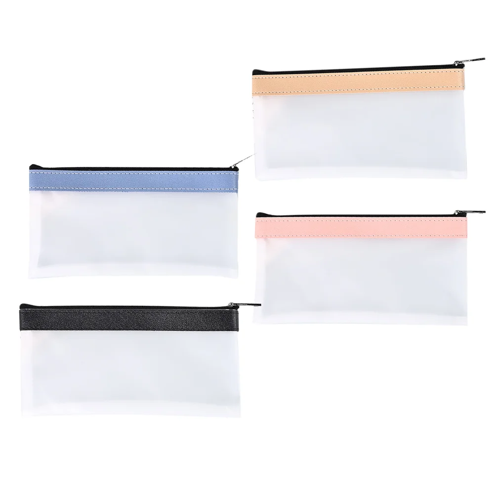 4 PCS 좋은 찾고 연필 케이스 보관 가방 학생 투명 Pvc 동전 수집기 슬리브