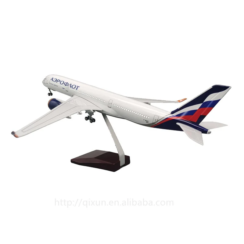 Toys for Kids Large Scale 1:142 47cm A350 AEROFLOT Airline Desktop Aircraft Models