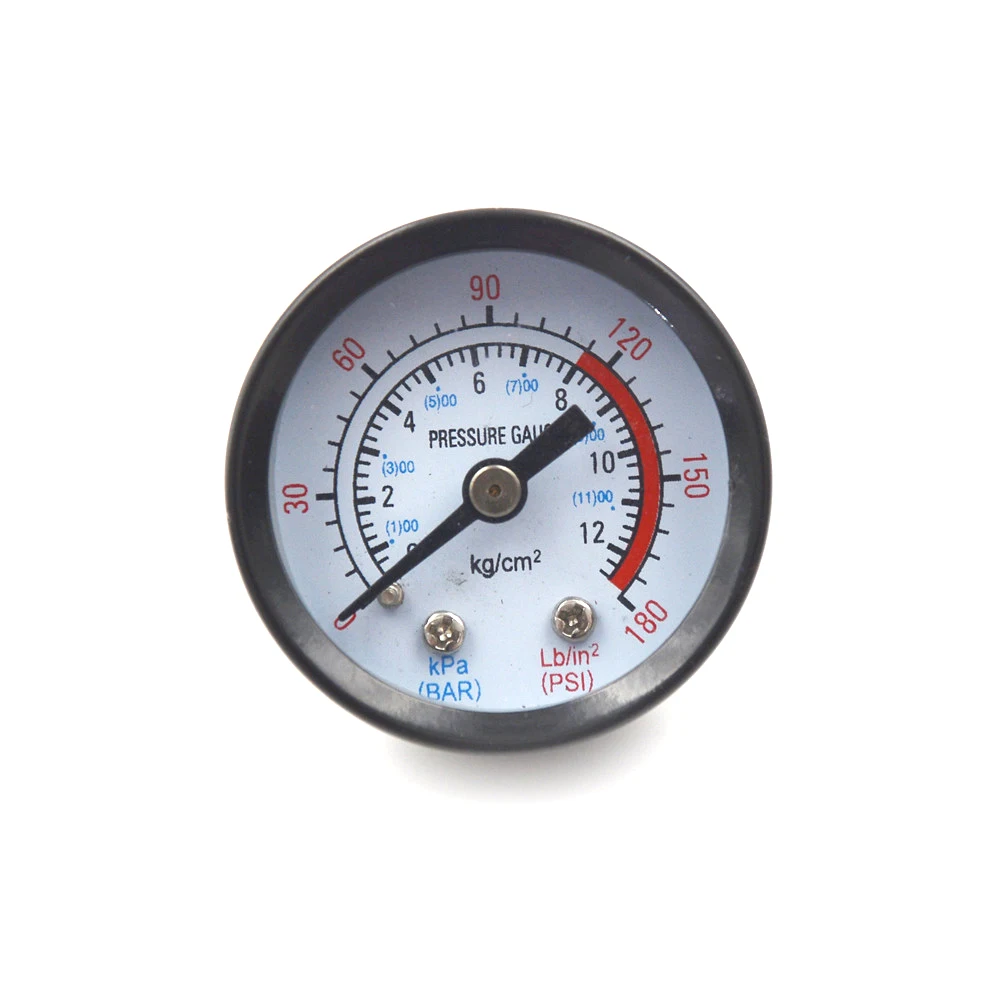 【AD】1Pcs 10mm Thread Gas Air Pump Pressure Gauge Compressor Manometer 0-12BAR 0-180PSI Measuring Instruments Tools