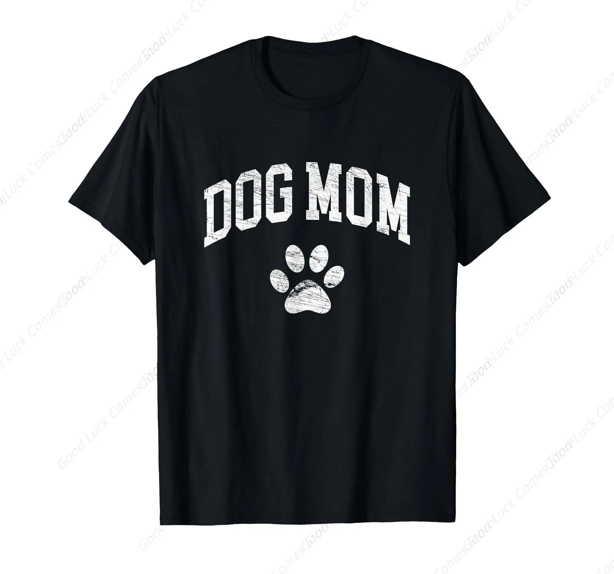 

Dog Mom - Vintage Distressed Design - Funny Dog Paw T-Shirt