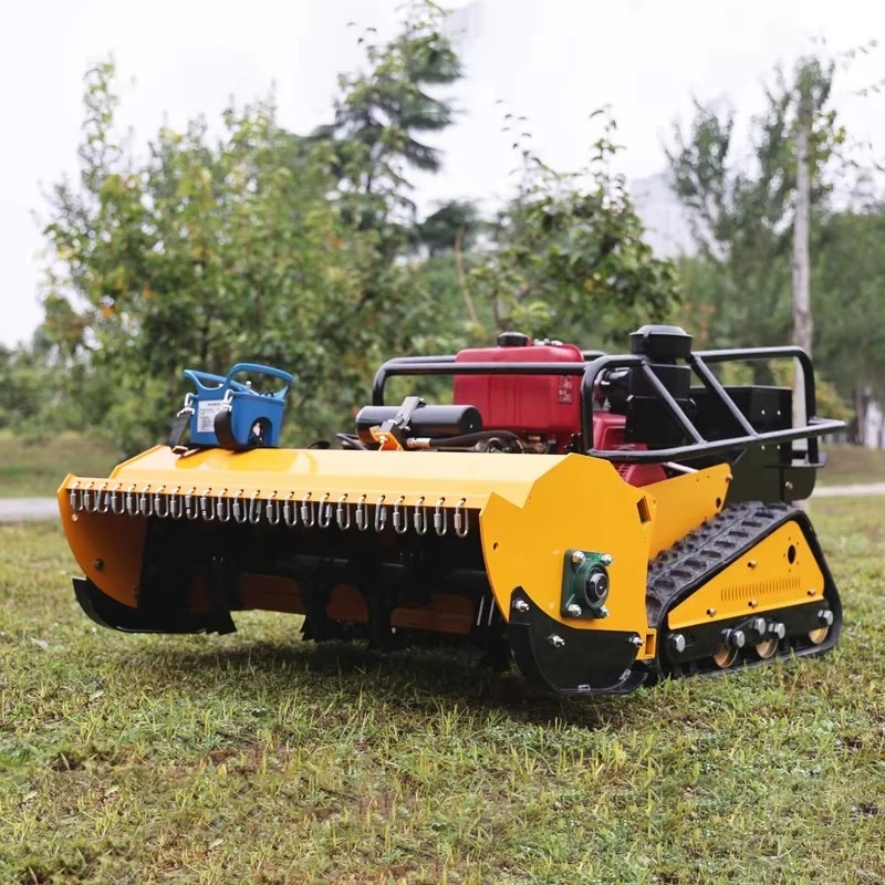 Best Selling CE EPA Flail Mower Farm Remote Control Crawler Flail Mower Orchard All Terrain Powerful Motor Grass Cutting Machine