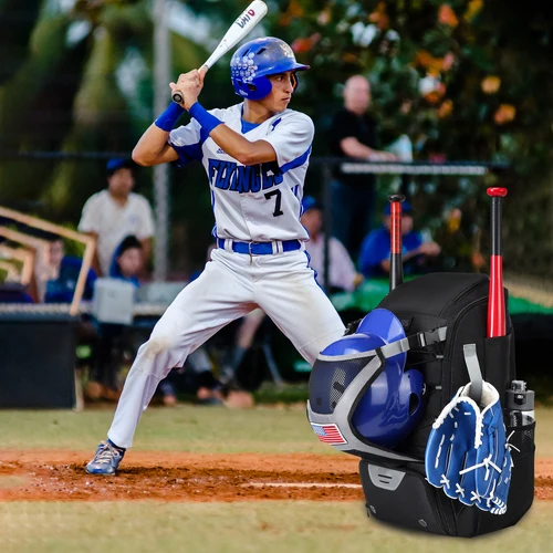 Imagen 2 del producto Bolsa para equipo de Softbol, mochila de béisbol con compartimento para zapatos, bolsa de Softbol para jóvenes, mochila deportiva de béisbol de gran capacidad