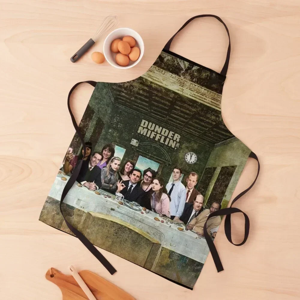 

The Last Supper Office Edition Apron men's barbecue Novelties Kitchen And Home For Cosmetologist Things For Kitchen Apron
