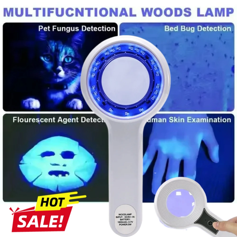 プロ仕様のウッドランプ肌分析器、UVライト美容機器、サロンや皮膚科での顔の肌問題の検出に