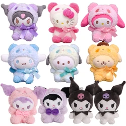 Sanrio-muñeco de peluche de dibujos animados para niños y niñas, juguete de peluche de 12cm, Kawali, Kuromi, Hello Kitty, My Melody, Cinnamoroll