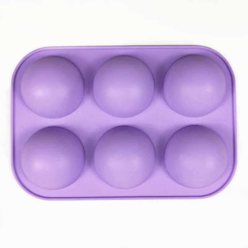 6 Holes 3D Ball Round Half Sphere Silicone Molds for DIY Baking Pudding Mousse Chocolate Cake Mold Kitchen Accessories Tools