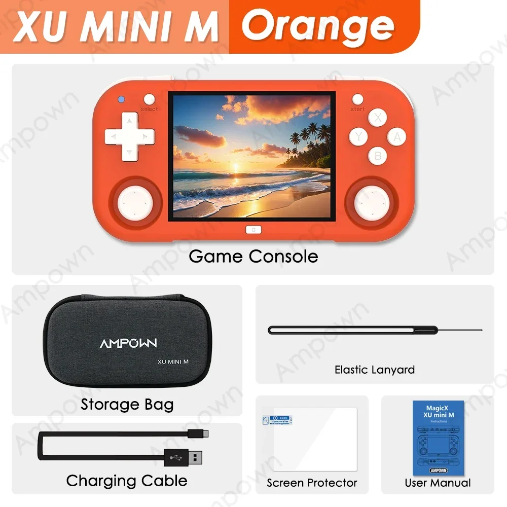 Ampown XU MINI M ハンドヘルドゲーム 2.8インチ 128GB
