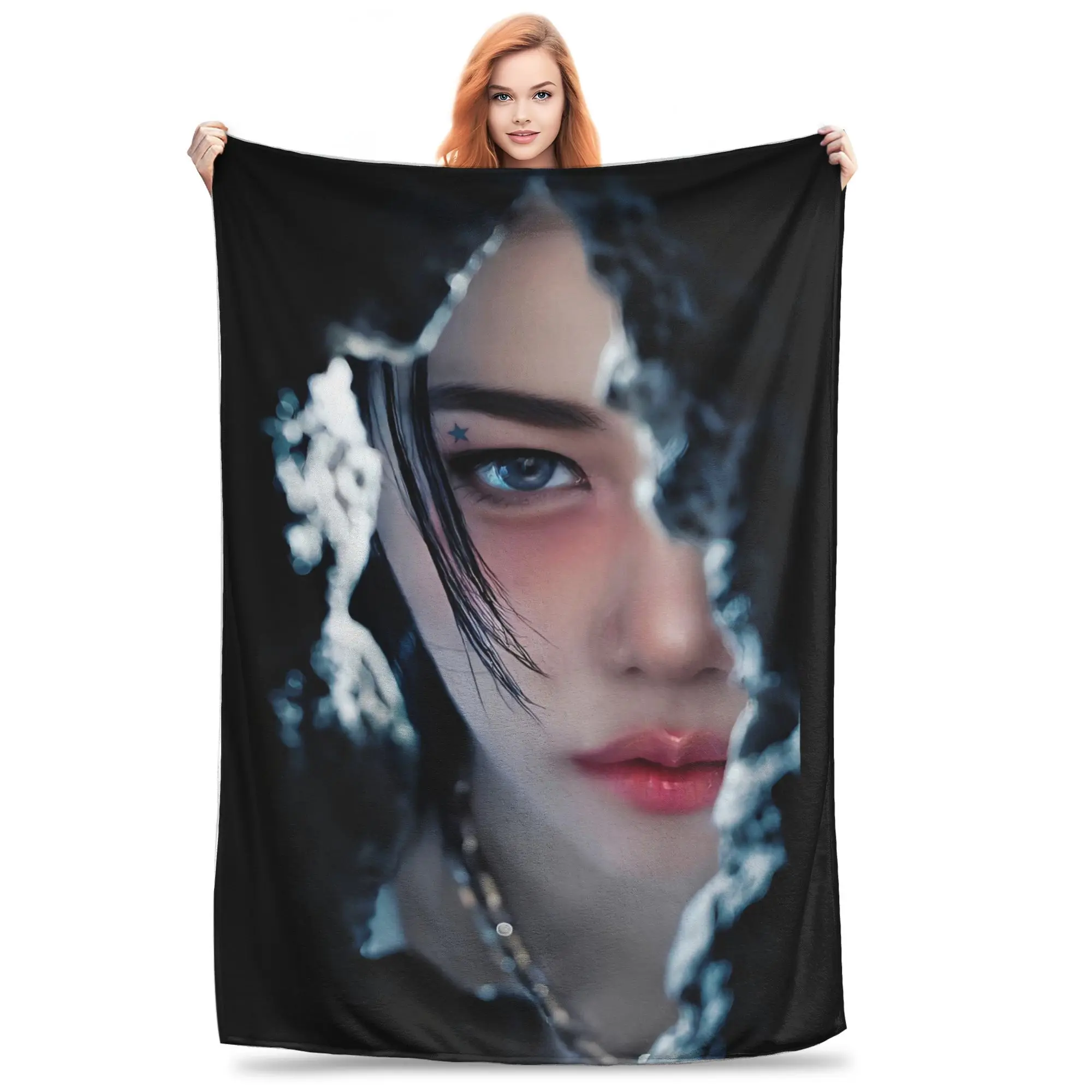 Kpop Singer F-Felix Plush Blanket Girls Boys  Flannel Throw Blanket For Couch Chair Sofa Bed Super Warm Design Quality Bedspread