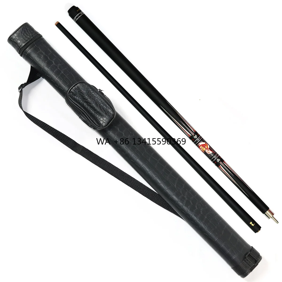

Billiard Carbon Stick 1/2 Pool Cue Uni-loc Fast Joint 57inch 12.5mm Tip Different Colors with 1/2 PU Leather Cue Bag Set
