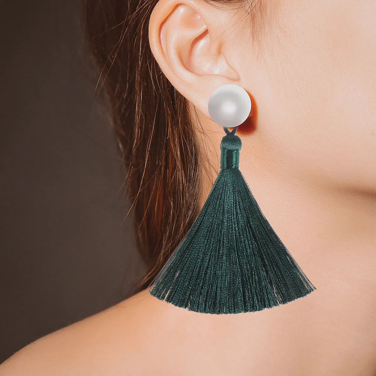 

20Pcs Tassel Earrings Accessories Ice Silk Long Straight Hanging Pendant Tassel Jewelry Dangler DIY Keychain Eardrop Supplies