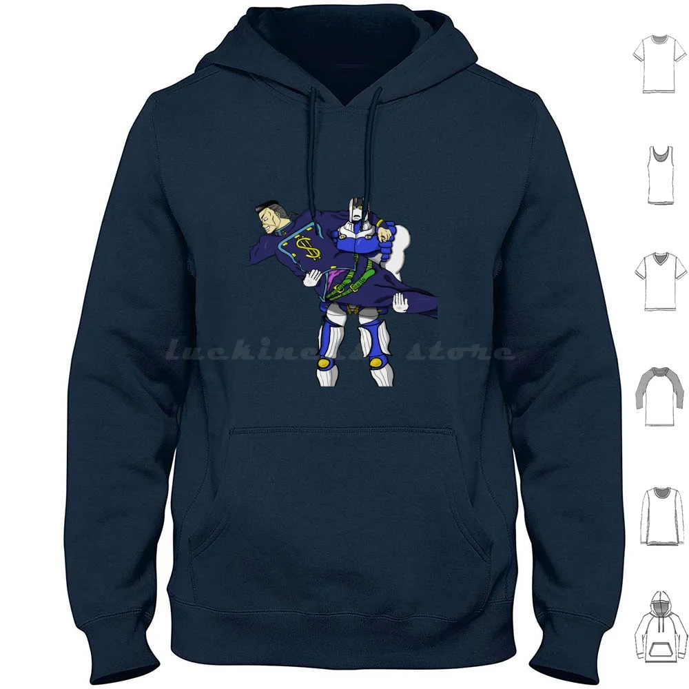 Touched By The Hand Pt1 Hoodie cotton Long Sleeve Jojos Bizarre Adventure Okuyasu The Hand