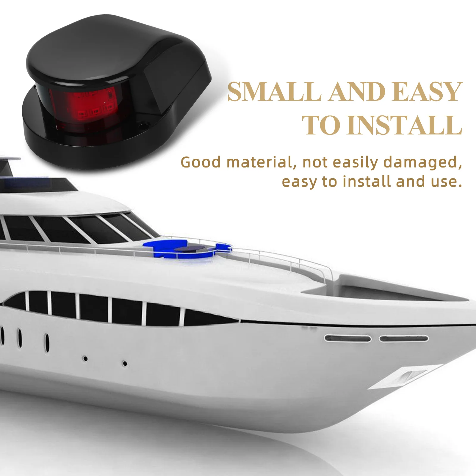 

12LED Yacht Lights Red Green LED Boat Navigation Lights Waterproof Marine Marine Navigation Lamp for Pontoon Kayak