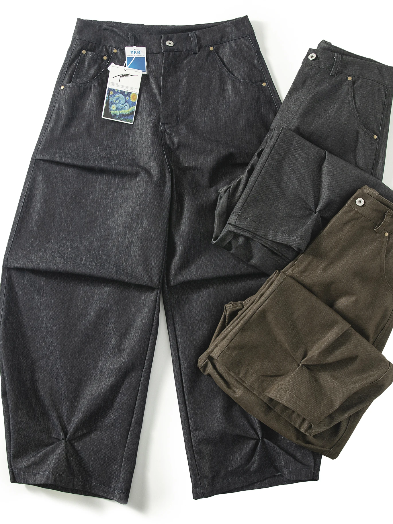 

Американские высококачественные свободные повседневные брюки с широкими штанинами для мужчин, прямые длинные брюки Lenzing свободного кроя, весенний сезон, повседневный стиль