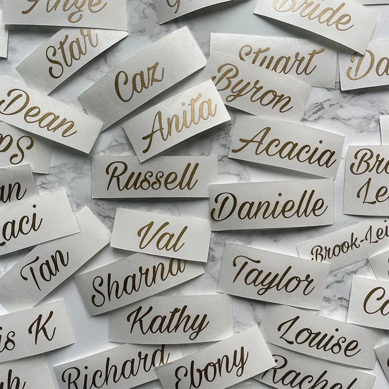 10pcs Personalized Vinyl Stickers Name Tags Multipack Guest List Seating Cards Bride Birthday Stickers Wedding Favors