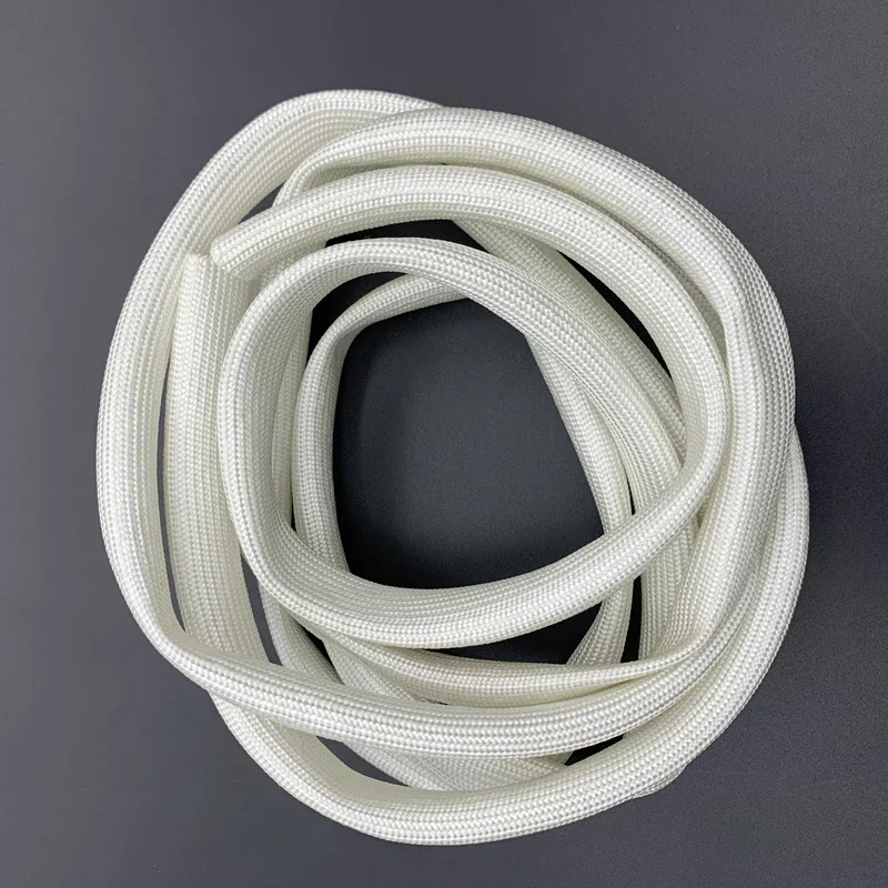 

2M/10M Diameter 1-35mm Black/White 600℃ High Temperature Braided Soft Fiber Tubing Insulation Cable Sleeving Fiberglass Tube
