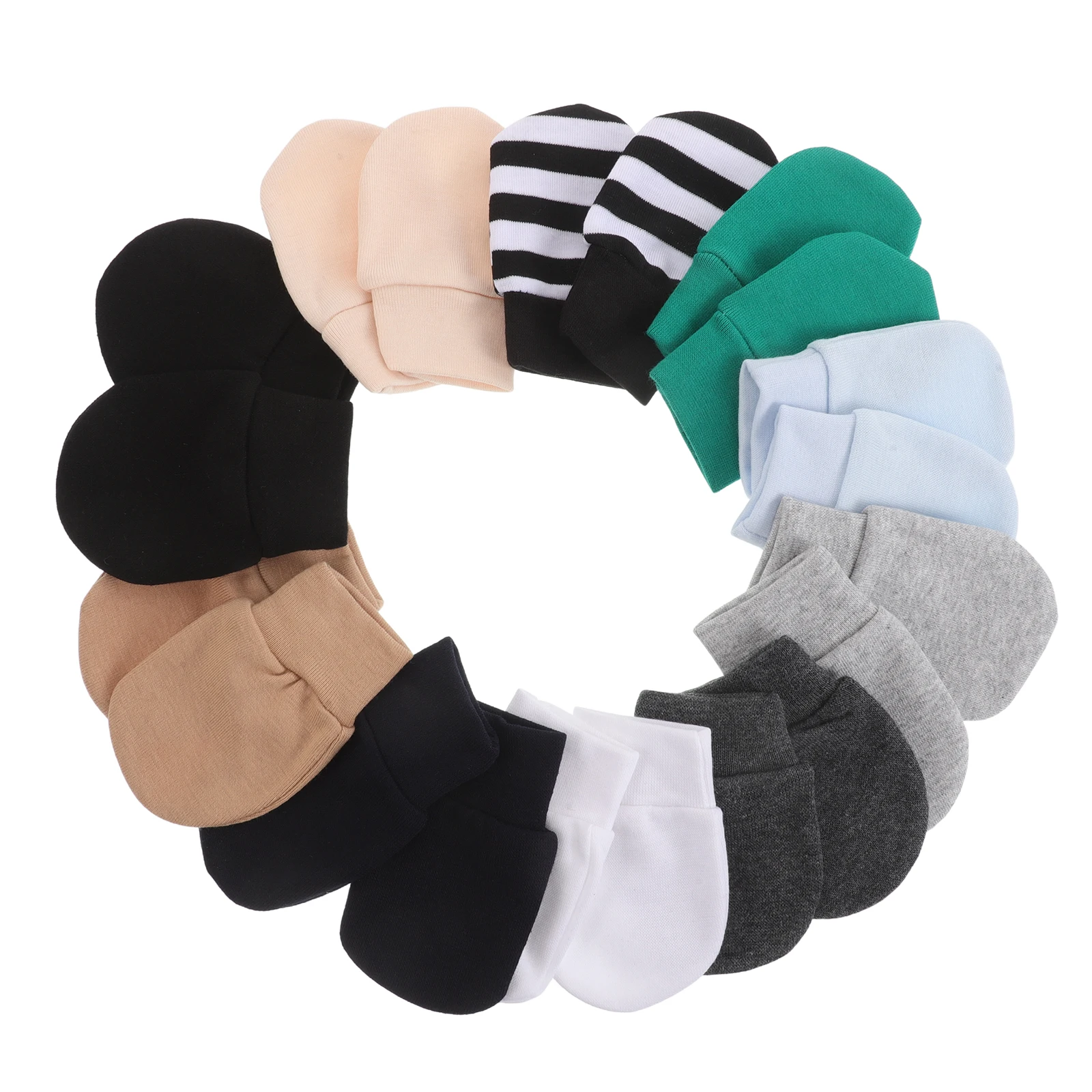 

10 Pairs Anti Scratch Gloves Mittens for Hand Newborn Infants Single Layer Protective Mitts Girl