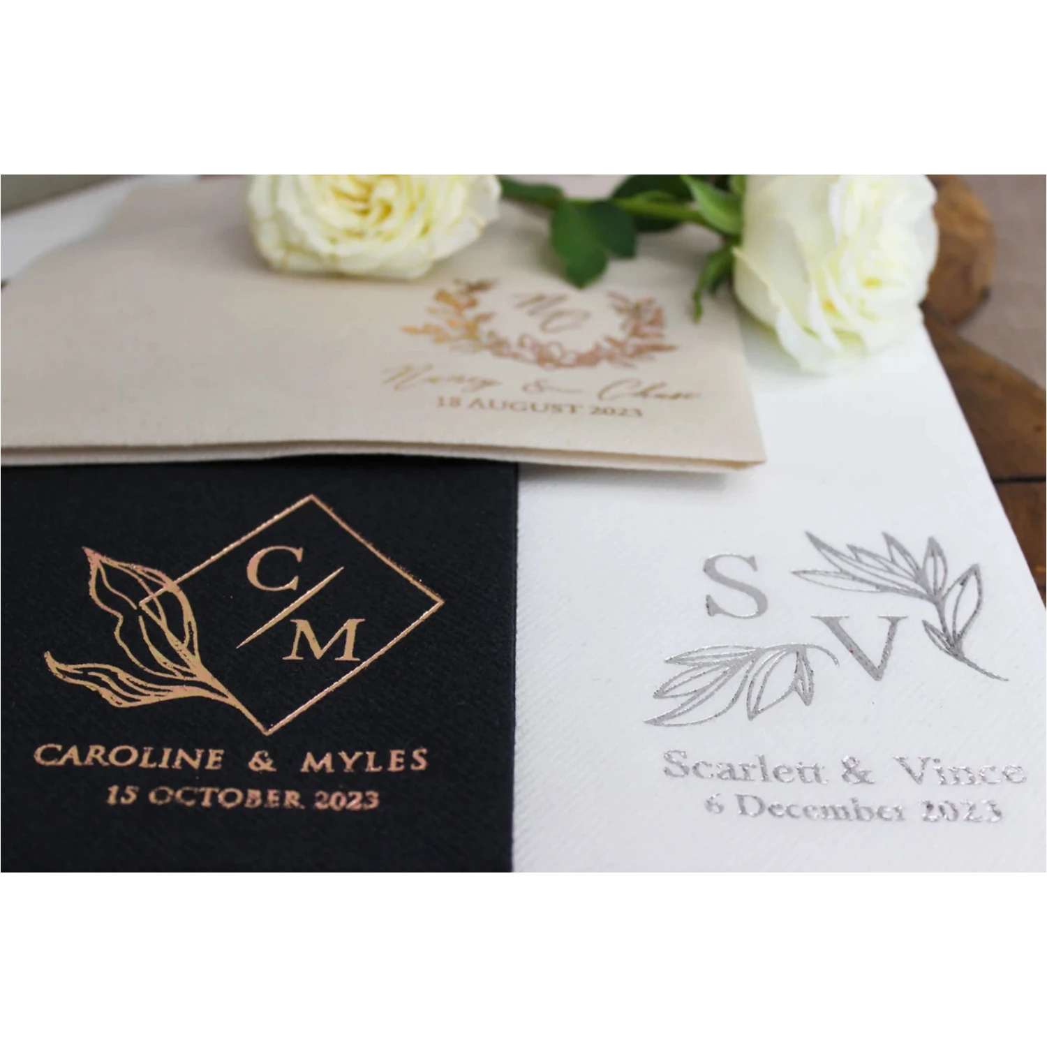 

90 шт. одноразовых салфеток под лен с золотой фольгой, персонализированные на заказ для свадебного ужина