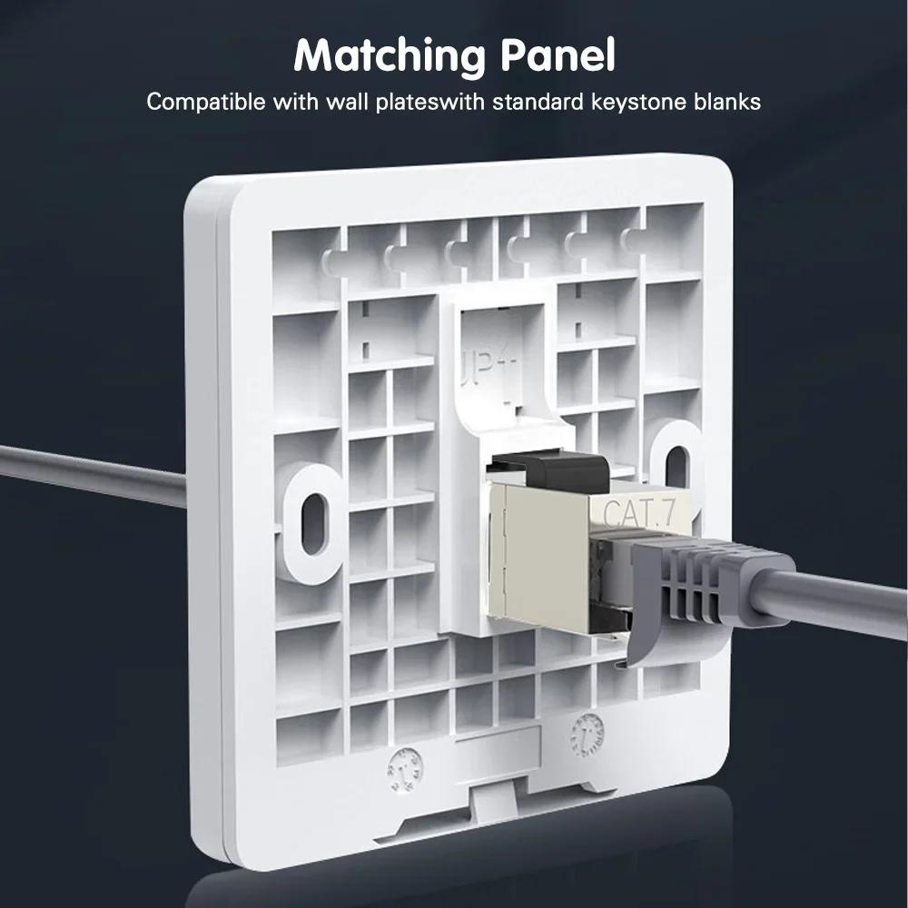 ZoeRax Cat6A CAT7 Keystone Jack 10Gbps Inline Coupler Sheilded RJ45 8P8C Connector for Ethernet LAN Cable Extender Adapter