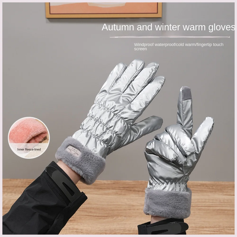 2024 Touchable Screen Winter Gloves Warm Full Finger Touch Screen Gloves Full Finger Gloves Cycling Driving