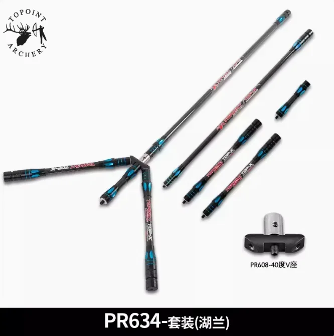 Topoint PR634 Archery Balance Stabilizer Combo 30/10/5inch+V-Bar set For Compound Recurve Bow Shooting