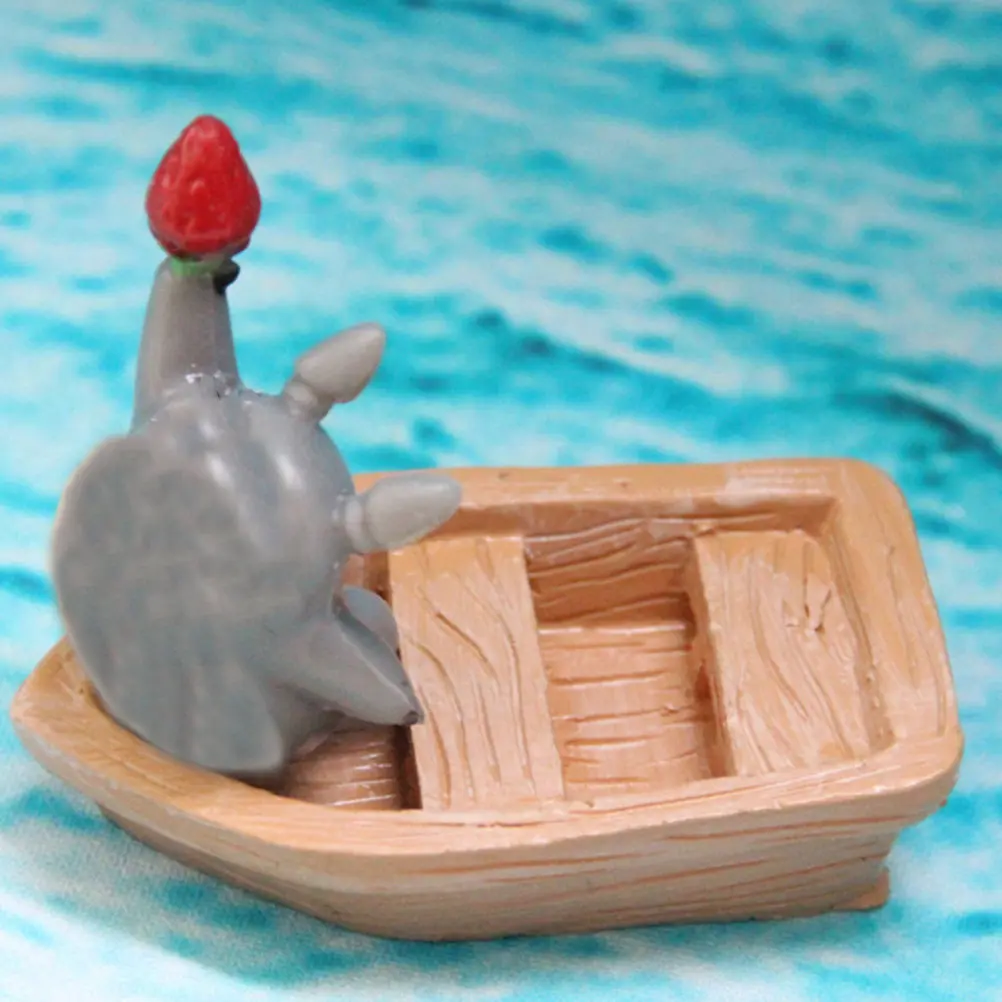 

5Pcs Mini Resin Ship Decoration Creative Micro Landscape Ornaments for Dollhouse Fairy Garden Office Home Resin Craft Small Boat