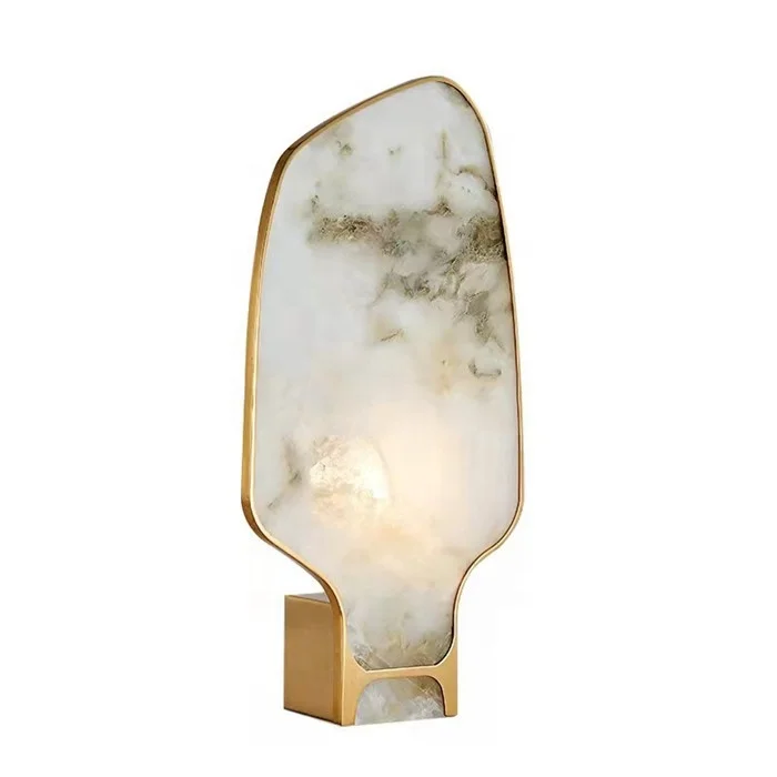 

New Chinese bedroom bedside lamp modern simple marble living study designer model creative table