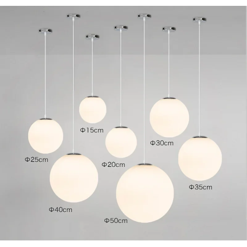 Nordic Spherical Glass Ball Chandelier Creative Restaurant Hanging Lamp Bar Bubble Ball Home Decor Luminaire Lustre Lighting