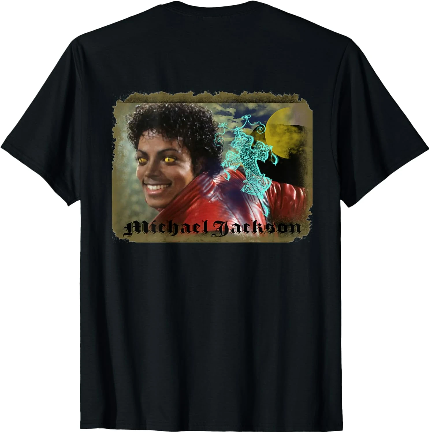 

MJ-069_Thriller_pattern design -100% cotton summer O-neck short sleeve casual printed men's T-shirt.