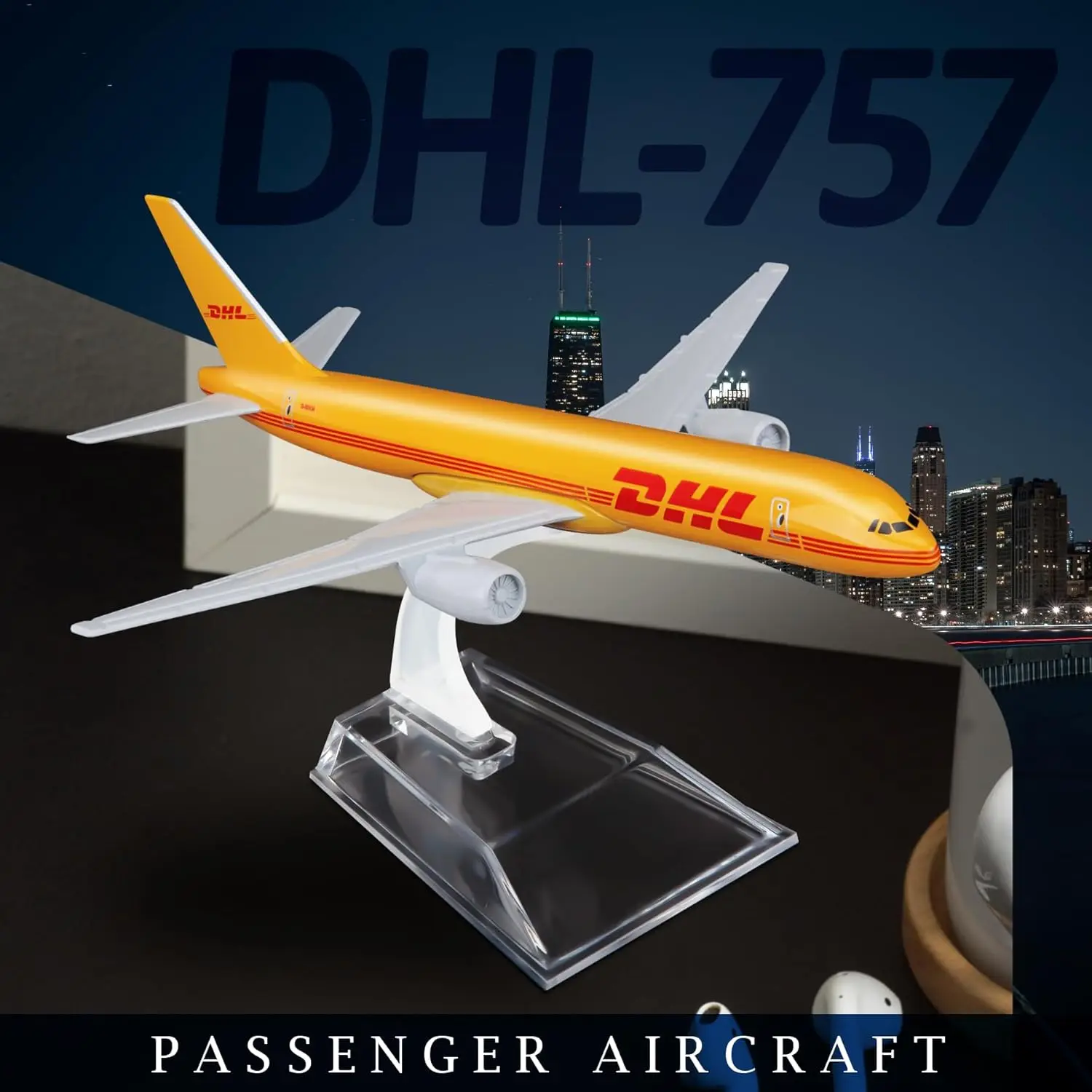 1/400 مقياس نموذج طائرة B757 DHL الخطوط الجوية سبيكة الطائرات 16 سنتيمتر 757 نموذج طائرة لعب الأطفال جمع الهدايا الديكور